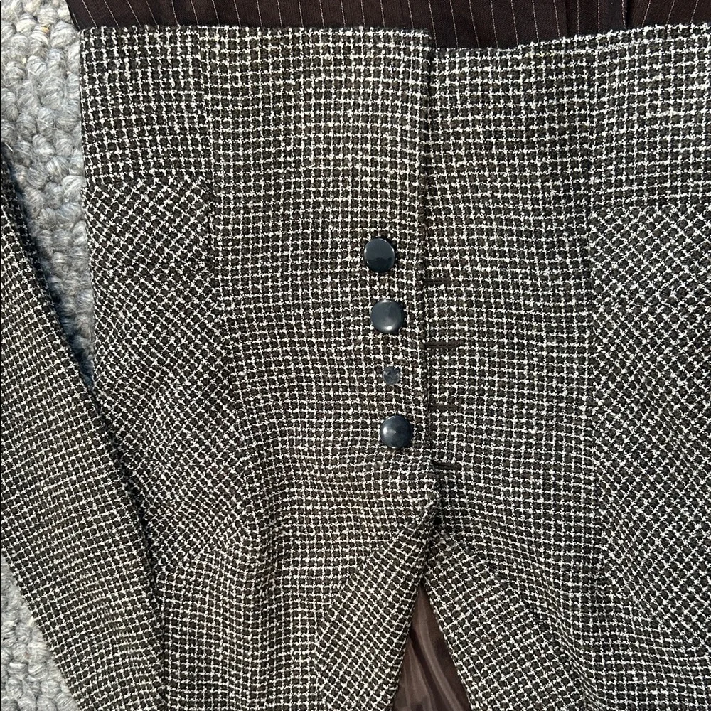 Christian Dior Vintage Chocolate Brown Wool Blend Suit Set Size 12